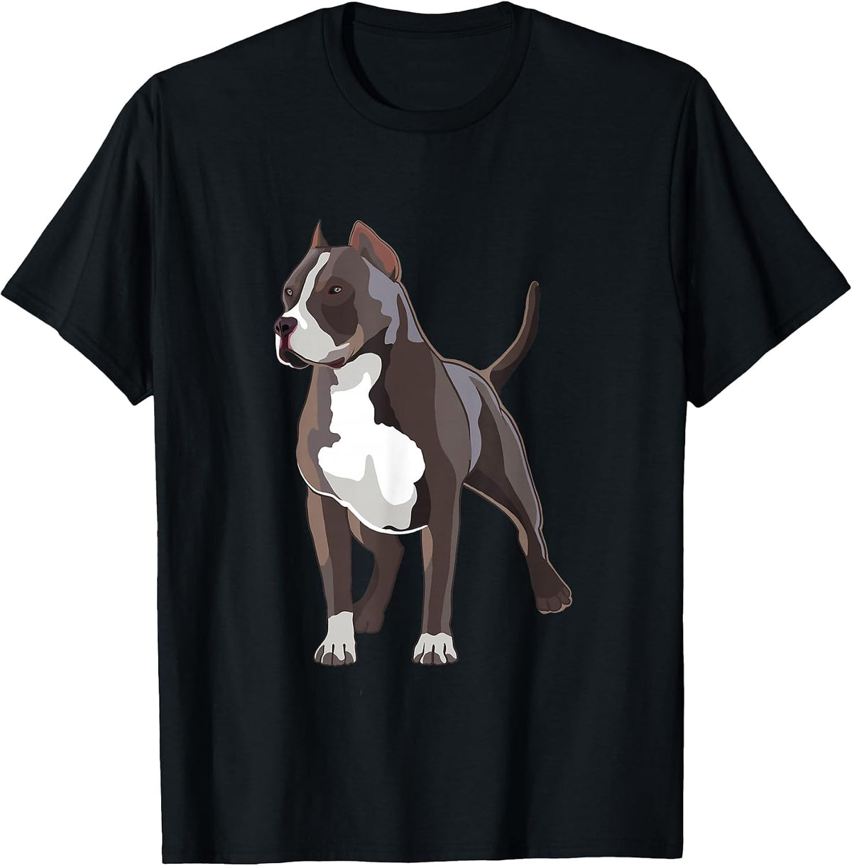 American Bully Dog Holder Illustration for Dog Lovers T-Shirt - Black
