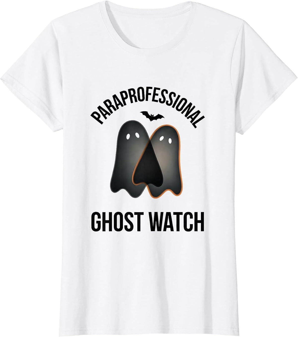 Paraprofessional Ghost Watch Minimalist Para Normal T-Shirt - White