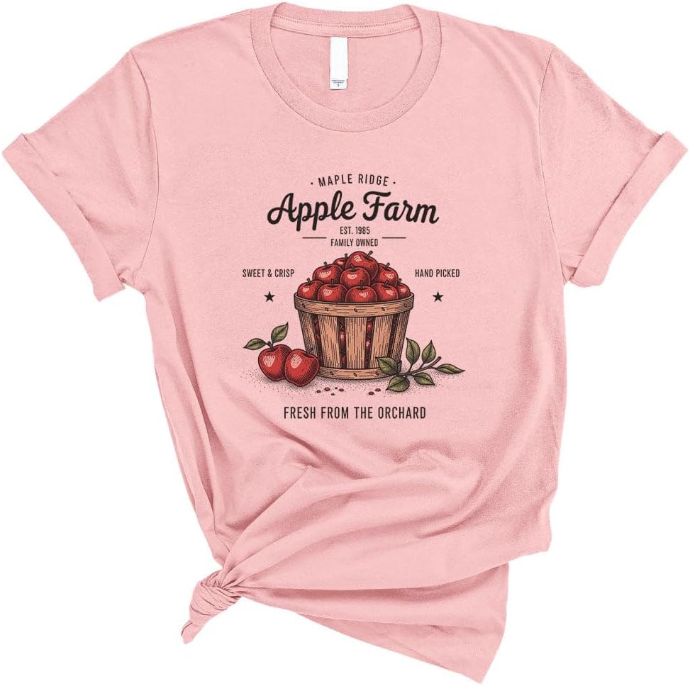 Vintage Apple Farm T-Shirt Unisex - Pink