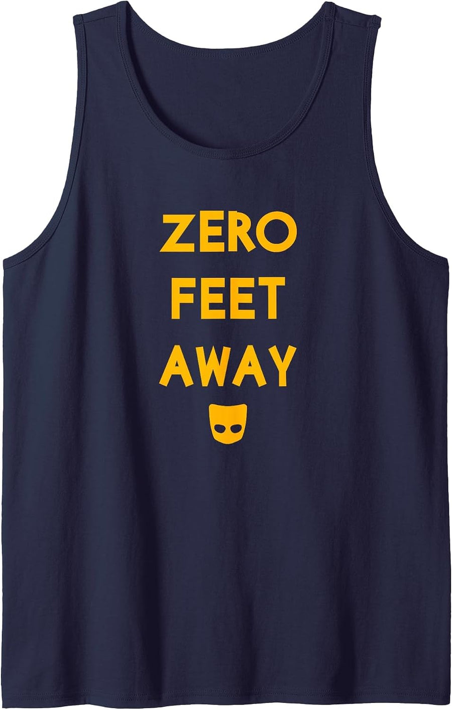 Zero 0 Feet Away Funny Gay Cruising Tank Top - Navy Blue