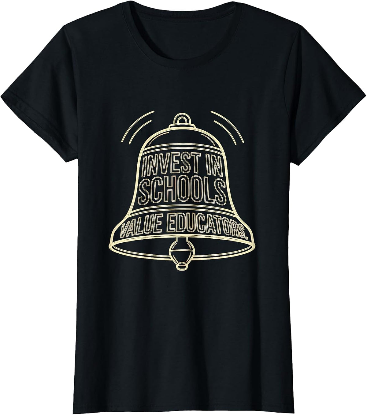 Invest In Schools Value Educators Red For Ed Teacher Protest T-Shirt - Black