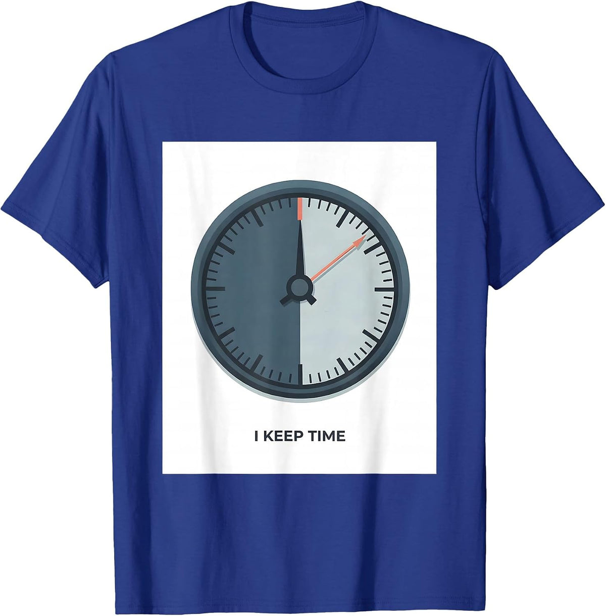I Keep Time Editorial Conceptual Respiratory Therapist T-Shirt - Royal Blue
