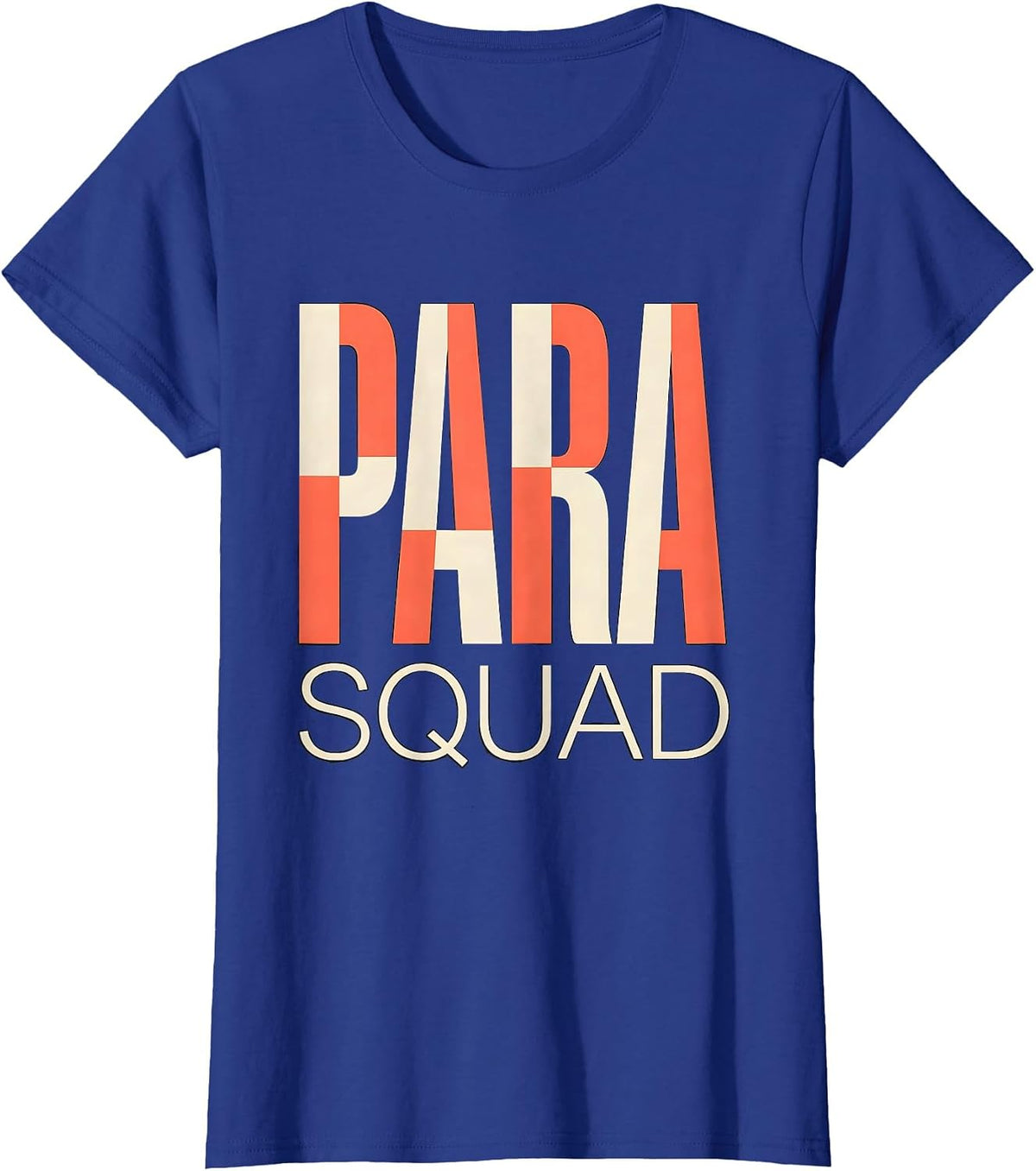 Women's Para Squad Back To School Appreciation Day Tie Dye Work T-Shirt - Royal Blue