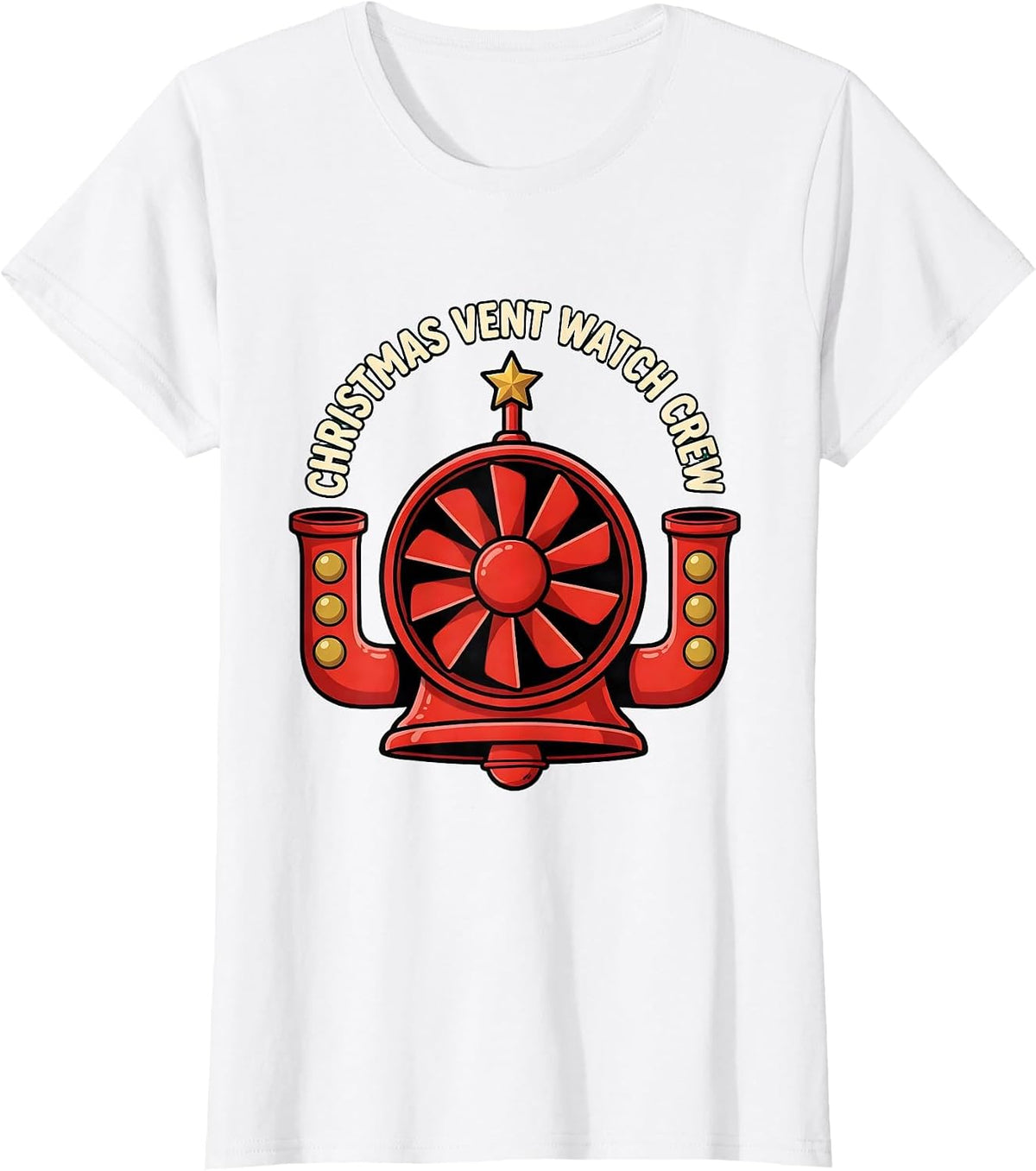 Christmas Vent Watch Crew Funny Respiratory Therapist RT T-Shirt - White