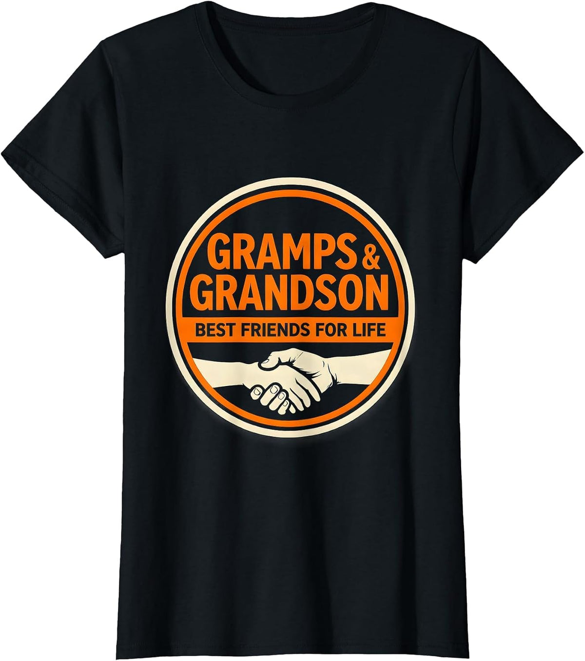 Gramps And Grandson Best Friends For Life Matching T-Shirt - Black
