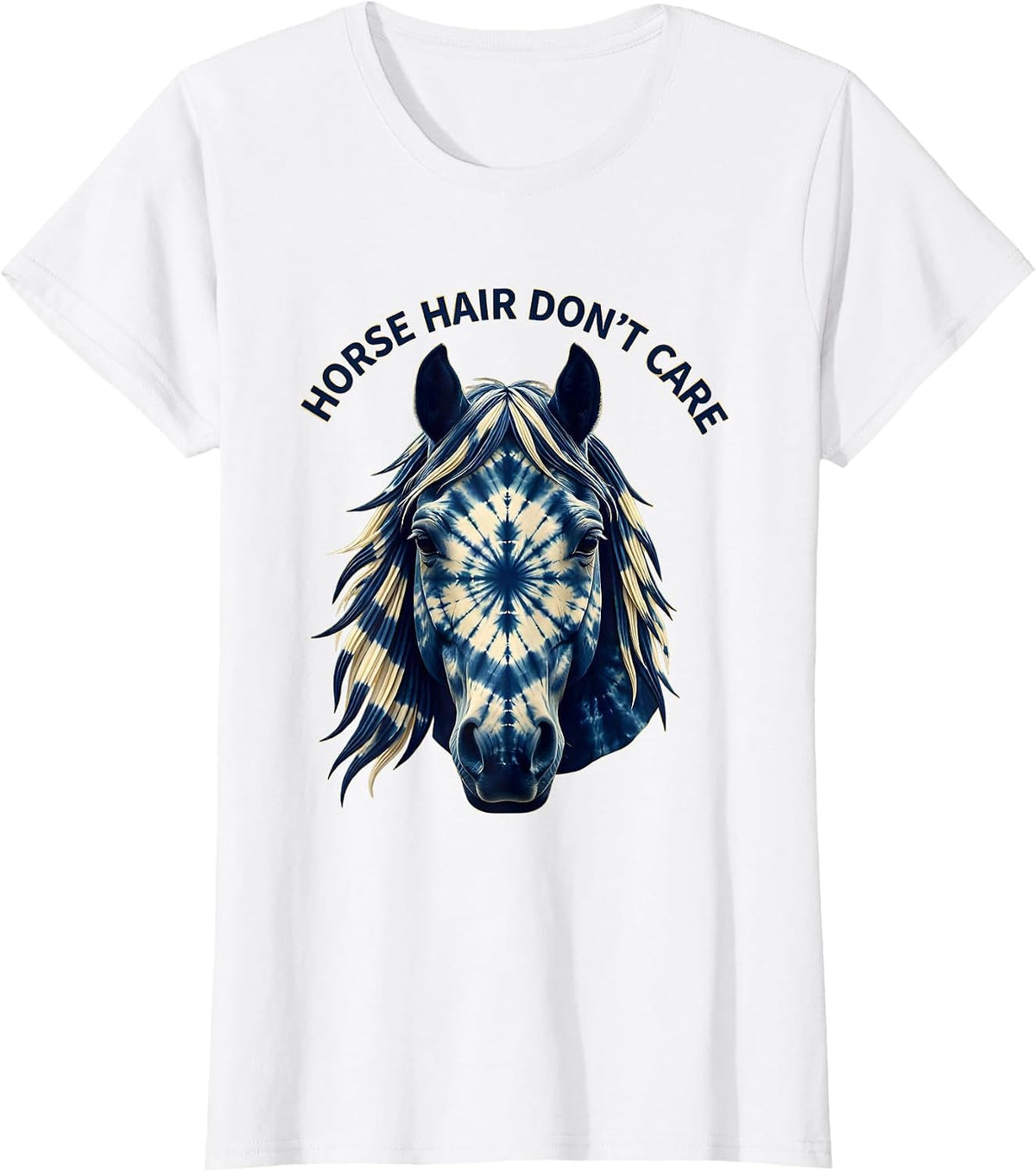 Horse Hair Don't Care Funny Equestrian Design T-Shirt - White