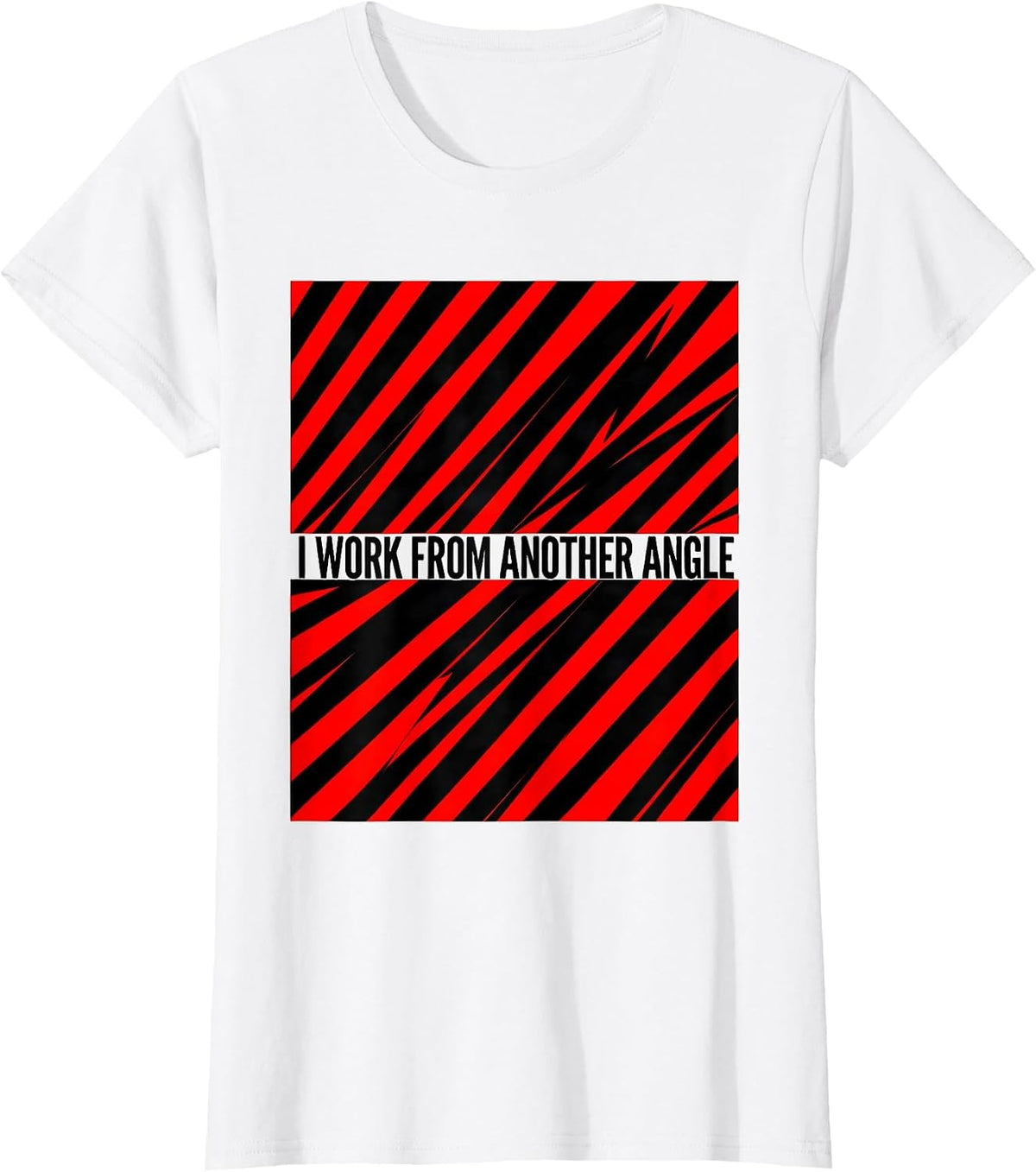 I Work From Another Angle Constructivist Poster Streetwear T-Shirt - White