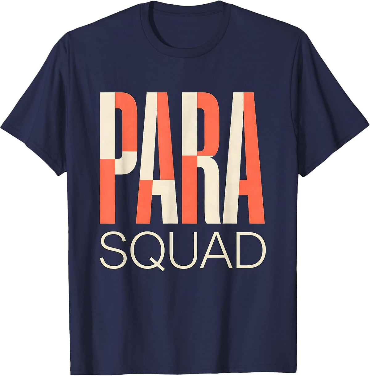 Men's Para Squad Back To School Appreciation Day Tie Dye Work T-Shirt - Navy Blue