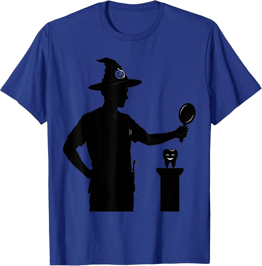 Dental Worker Halloween Costume Dentist Hygienist Humor T-Shirt - Royal Blue