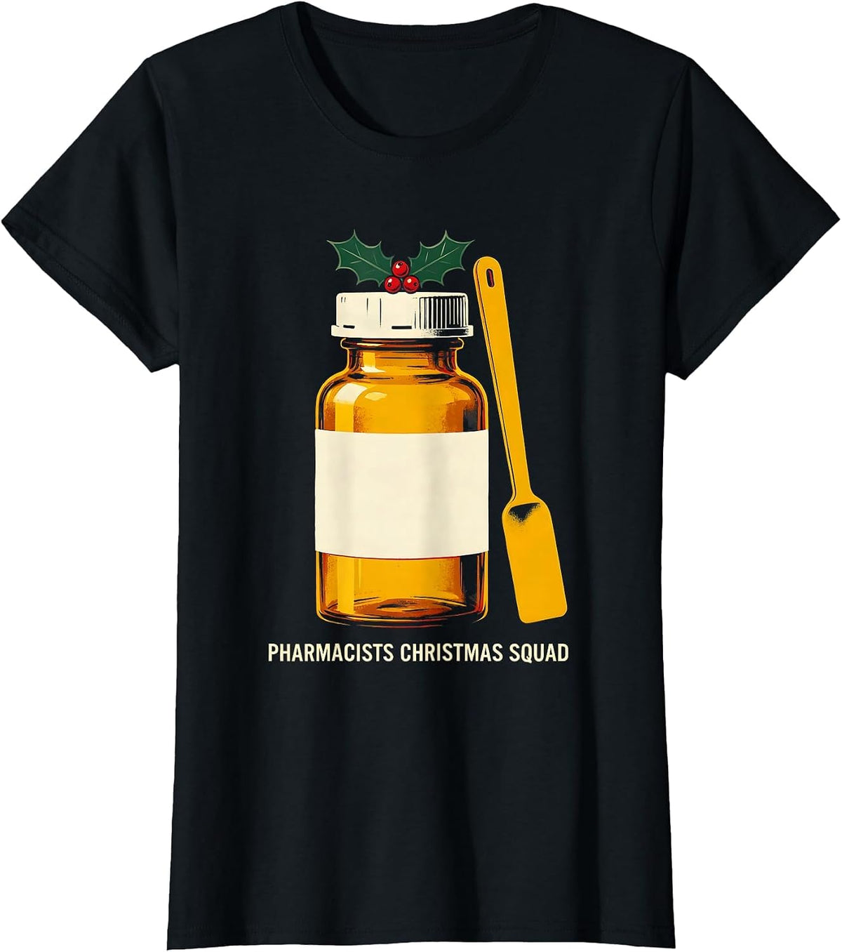 Pharmacists Christmas Squad Funny Pharmacy Squad Holiday T-Shirt - Black