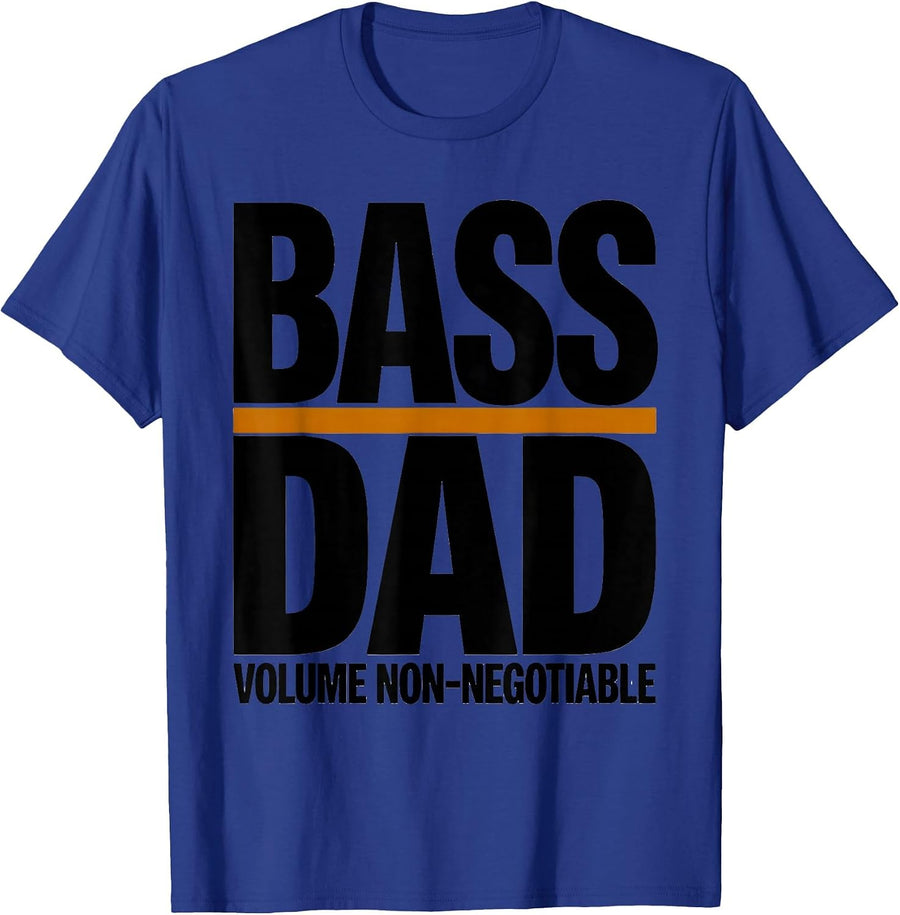 Bass Dad Volume Non-Negotiable Funny Guitar Player Gift T-Shirt - Royal Blue