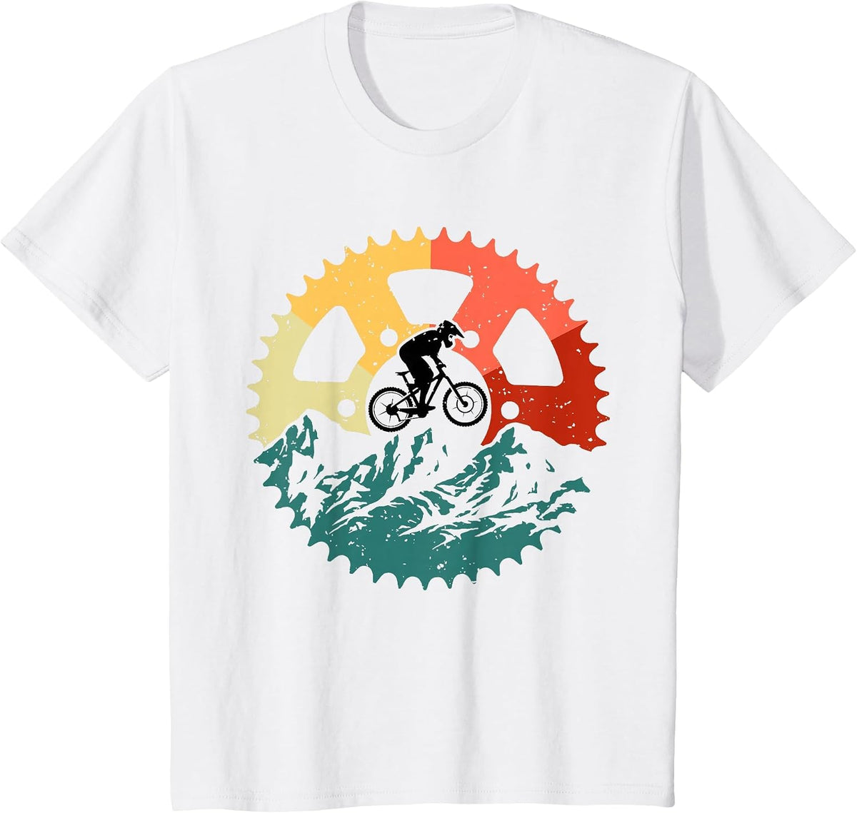 Vintage Mountain Biking Art for Mountain Biker Men Women T-Shirt - White