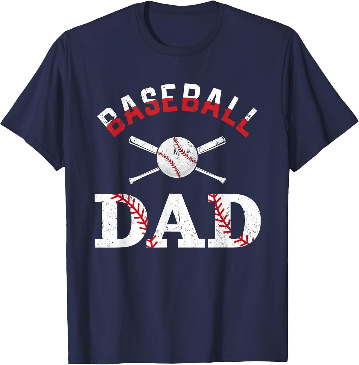 Baseball Dad Happy Fathers Day Shirts for Men Boys Kid T-Shirt - Navy Blue