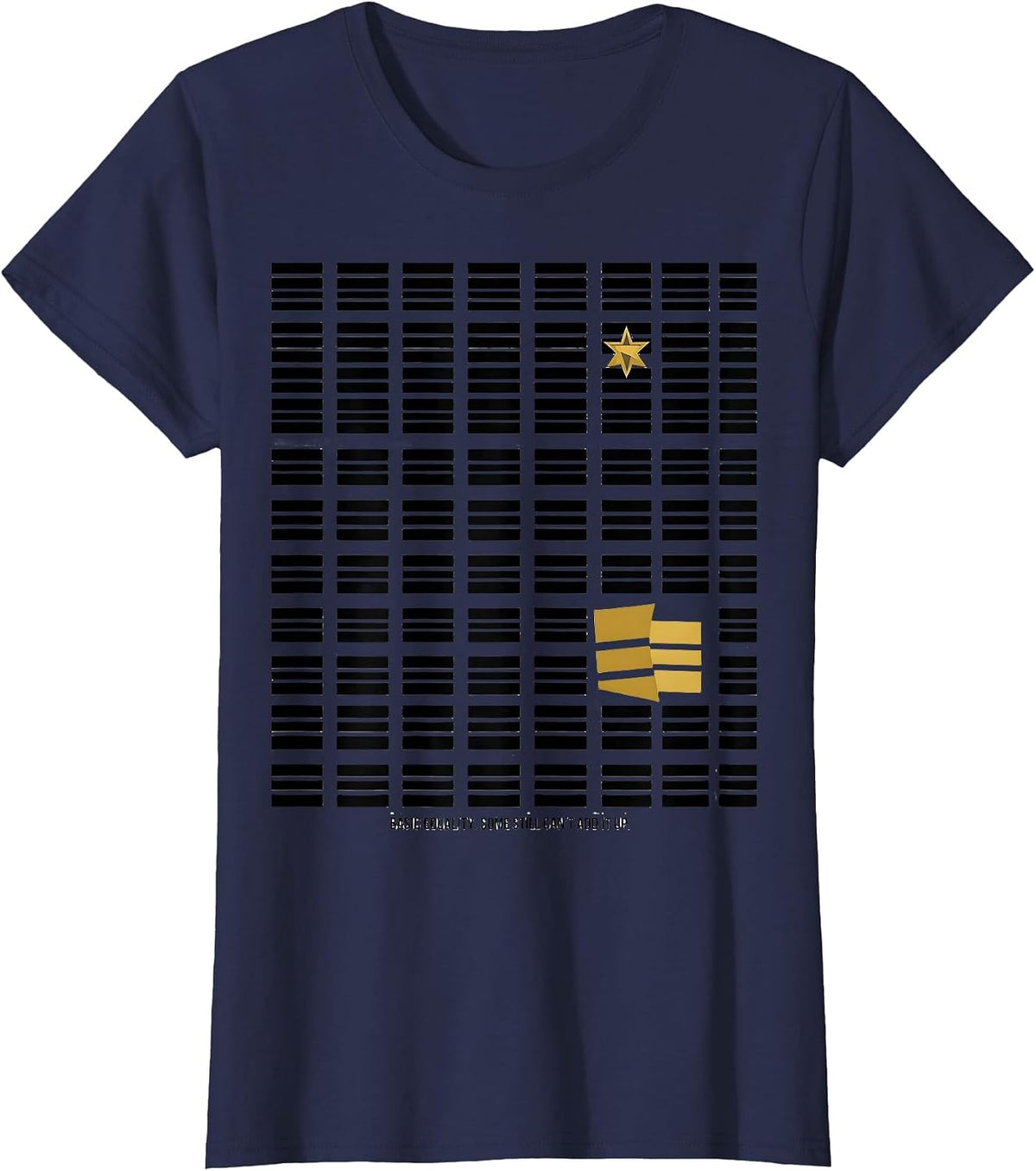 Women's Basic Equality Some Still Can't Add It Up Antiracism T-Shirt - Navy Blue
