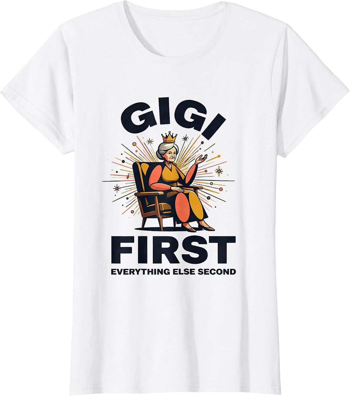 Gigi First Everything Else Second Design T-Shirt - White