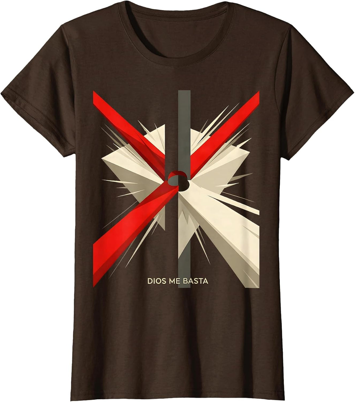 Women's Dios Me Basta Constructivist Christian Spanish Faith T-Shirt - Brown