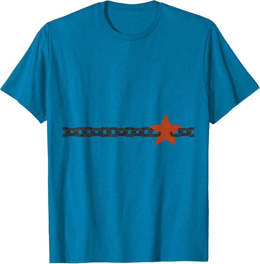 Broken Chain Star Teacher Winter Break Countdown Humor T-Shirt - Sapphire Blue