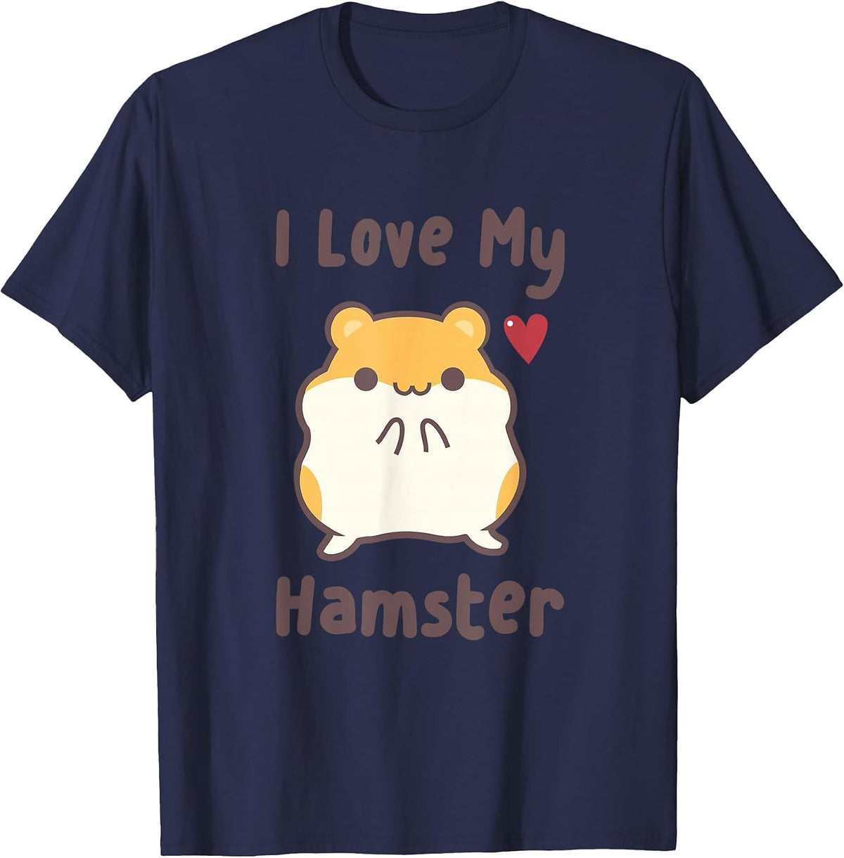 Hamube I Love My Hamster Cute Hammy T-Shirt T-Shirt - Navy Blue