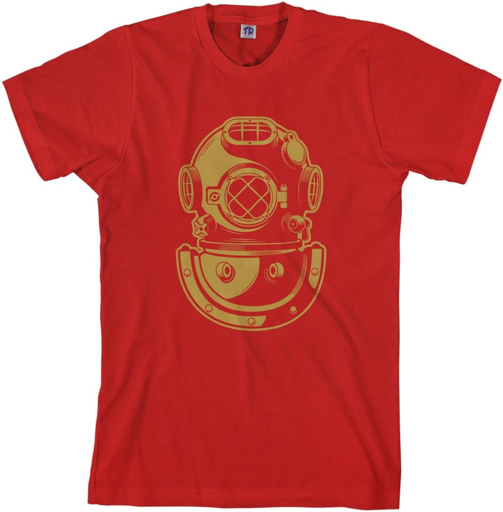 Threadrock Men's Deep Sea Diver Helmet T-Shirt - Red