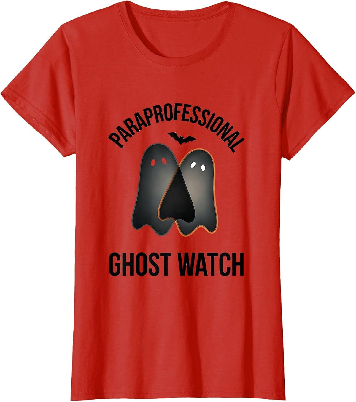Paraprofessional Ghost Watch Minimalist Para Normal T-Shirt - Red