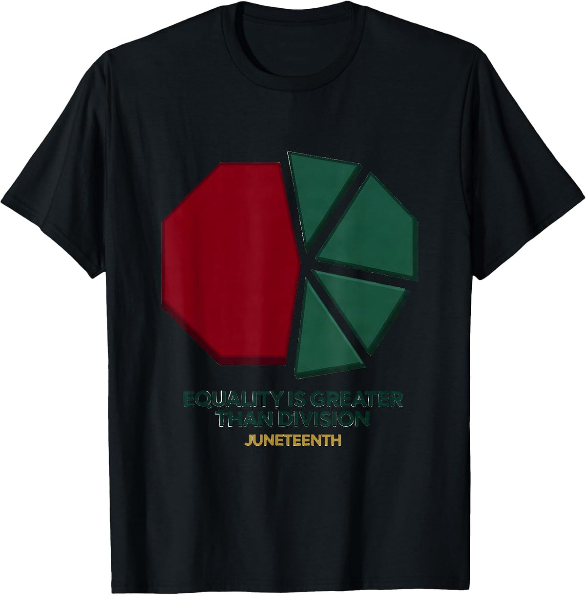 Men's Equality Is Greater Than Division Juneteenth T-Shirt - Black