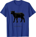 Led Back Silhouette Christian Faith Sheep Psalm 23 T-Shirt - Royal Blue