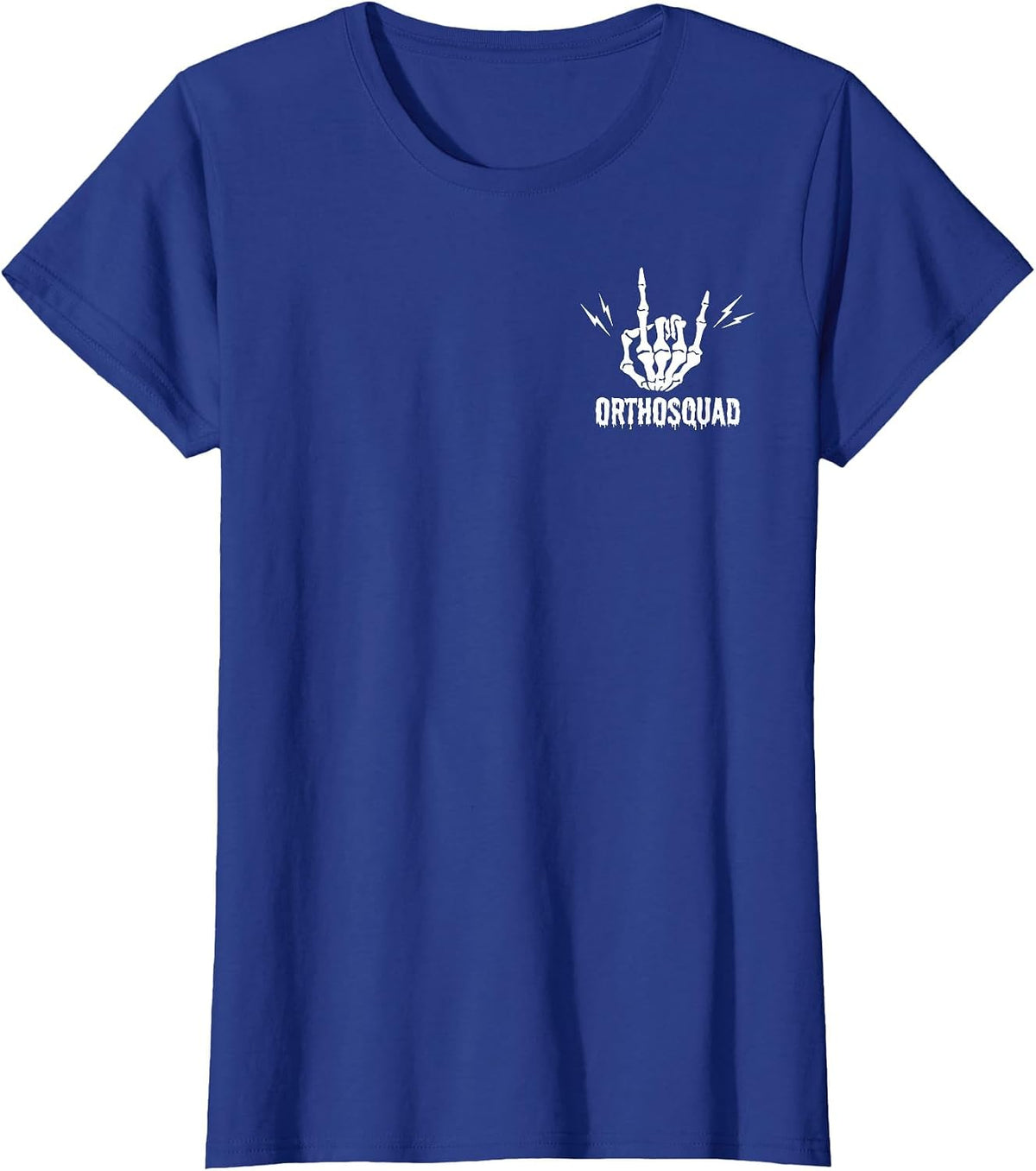 Ortho Squad Skeletons Halloween Orthopedic Nurse RN T-Shirt - Royal Blue