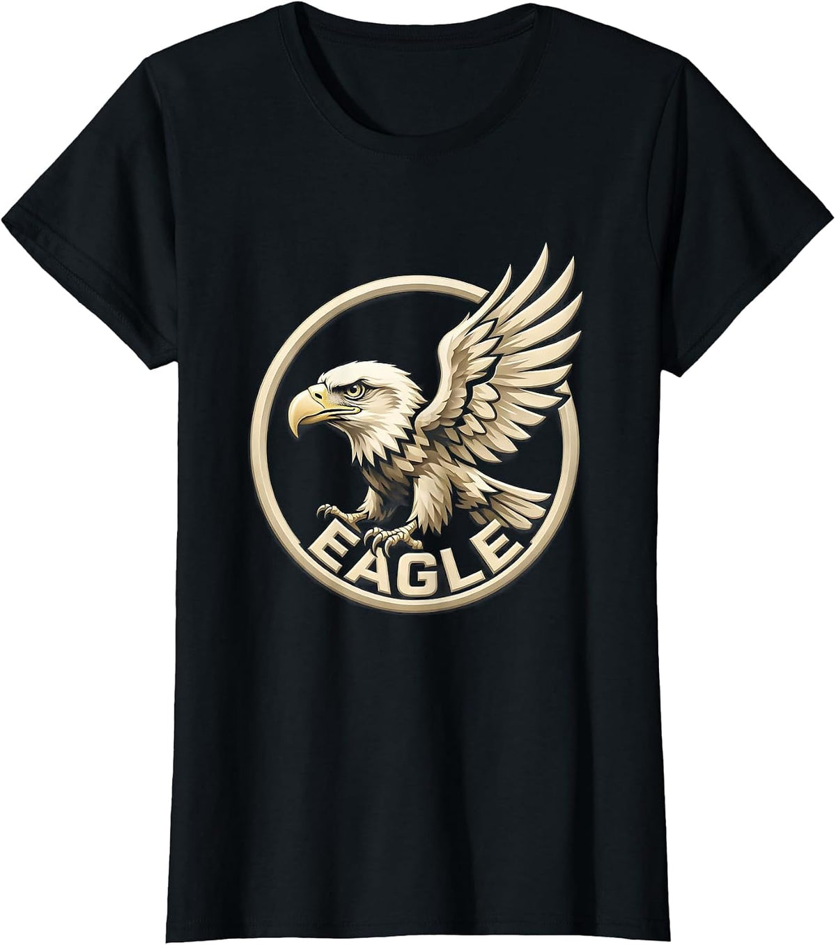 Eagle Bald Eagle Mascot Fan Family Pride Toddler Teen T-Shirt - Black