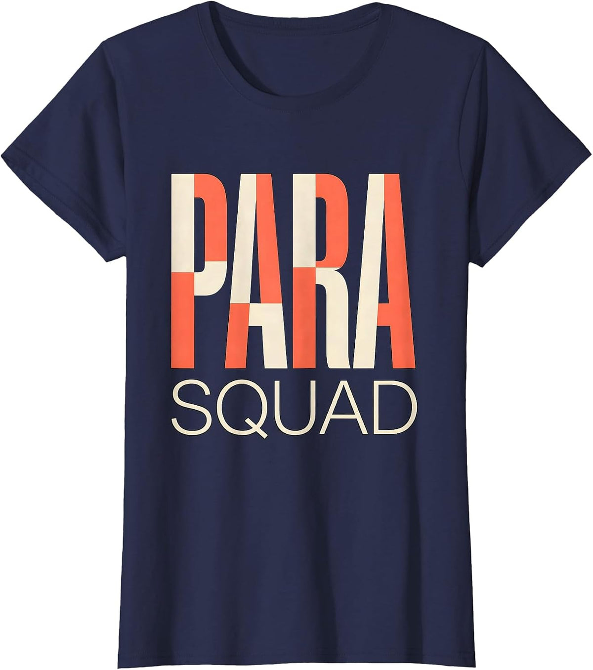 Women's Para Squad Back To School Appreciation Day Tie Dye Work T-Shirt - Navy Blue