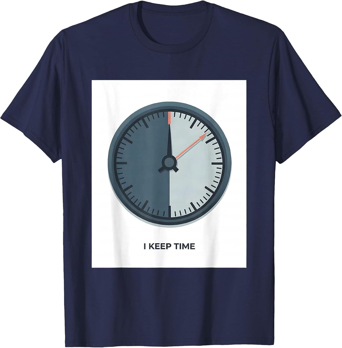 I Keep Time Editorial Conceptual Respiratory Therapist T-Shirt - Navy Blue