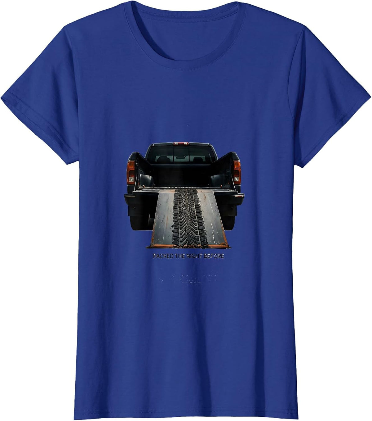 Women's Packed The Night Before Minimalist Dirt Bike Motocross Rider T-Shirt - Royal Blue