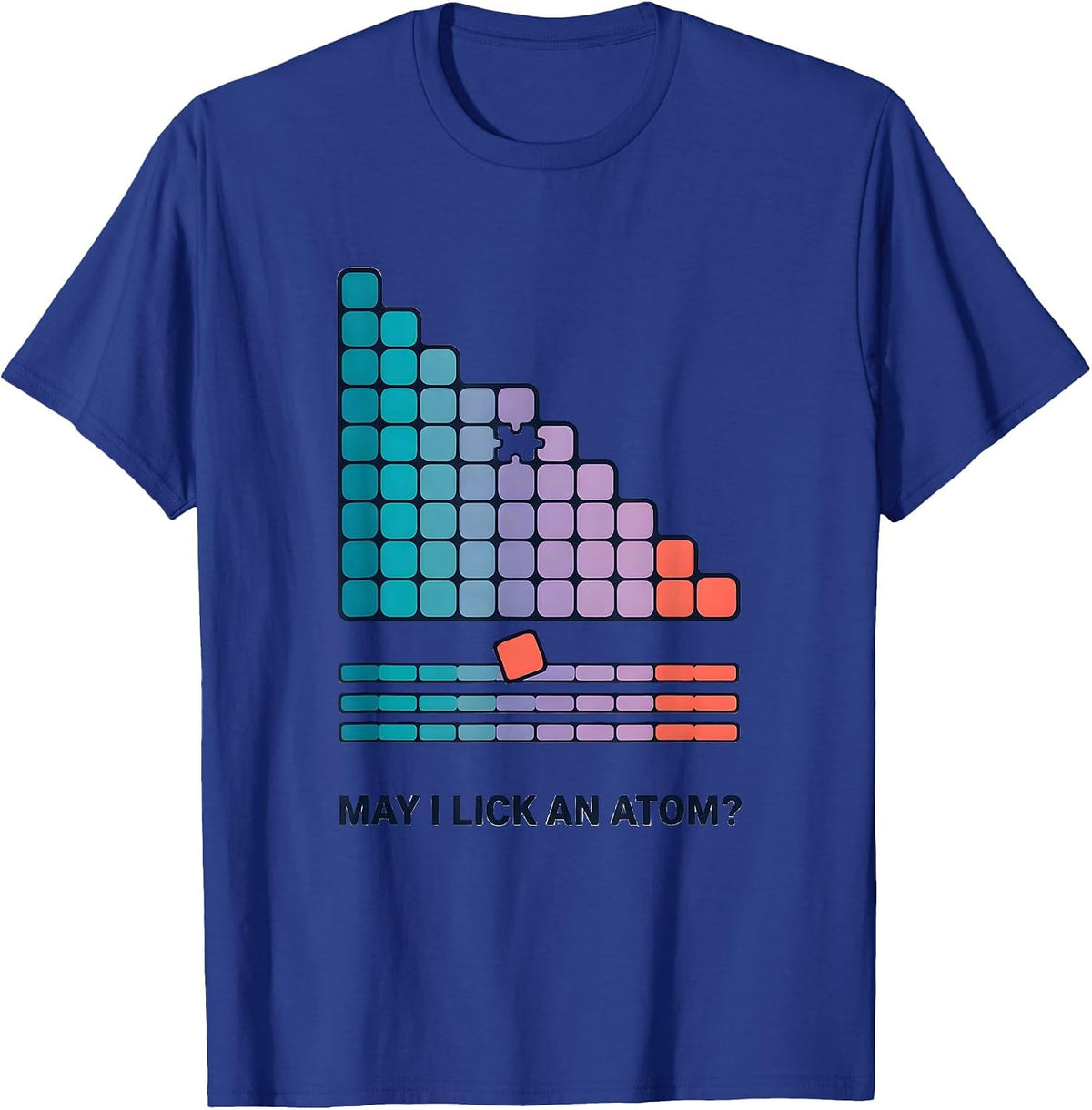 Men's May I Lick An Atom Funny Periodic Table Chemistry Teacher T-Shirt - Royal Blue