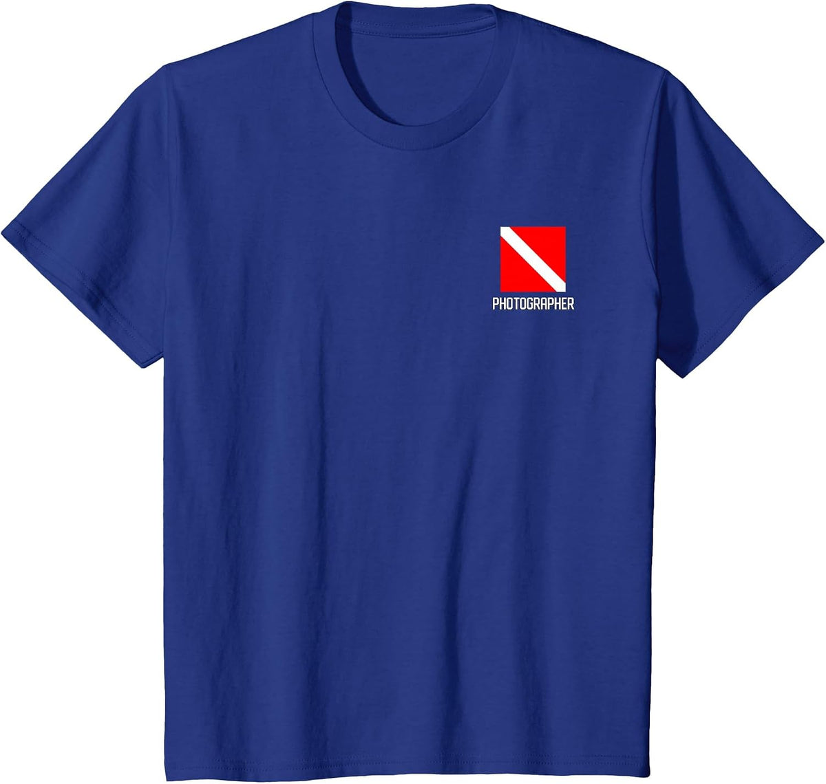 Scuba Dive Flag Underwater Photographer Divemasters Diver T-Shirt - Royal Blue