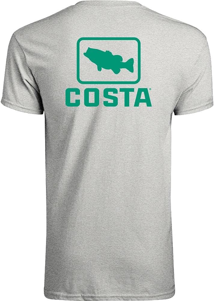 Costa Del Mar Men's Emblem Bass Short Sleeve Crewneck Tee - Heather Gray