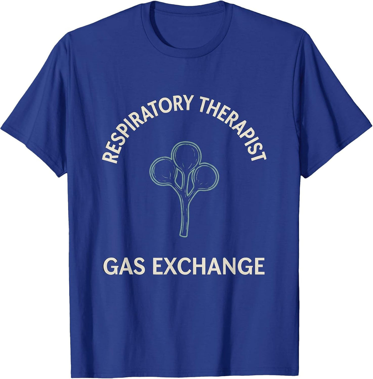 Men's Respiratory Therapist Gas Exchange Minimalist RT T-Shirt - Royal Blue