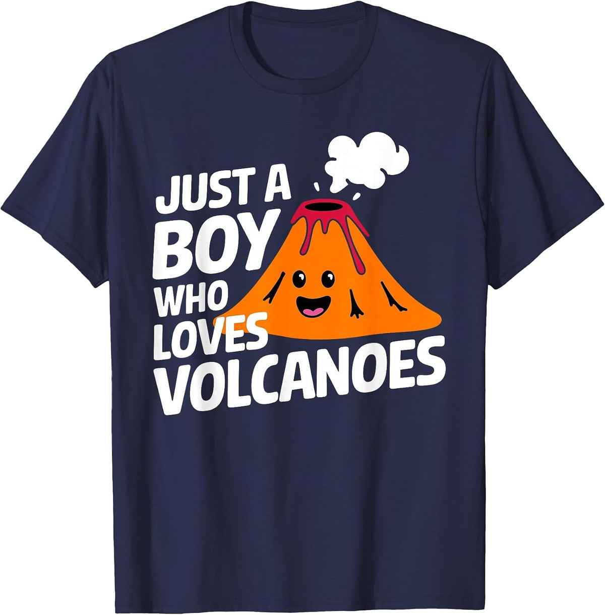 Funny Volcano Design for Boys Men Seismology Volcano Lovers T-Shirt - Navy Blue