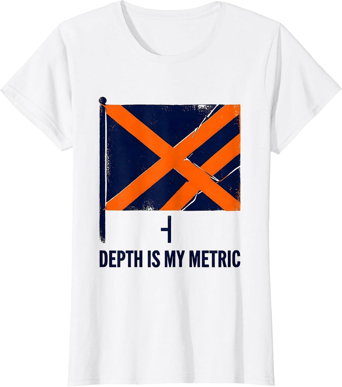 Depth Is My Metric Vintage Scuba Diving Enthusiast Gift T-Shirt - White