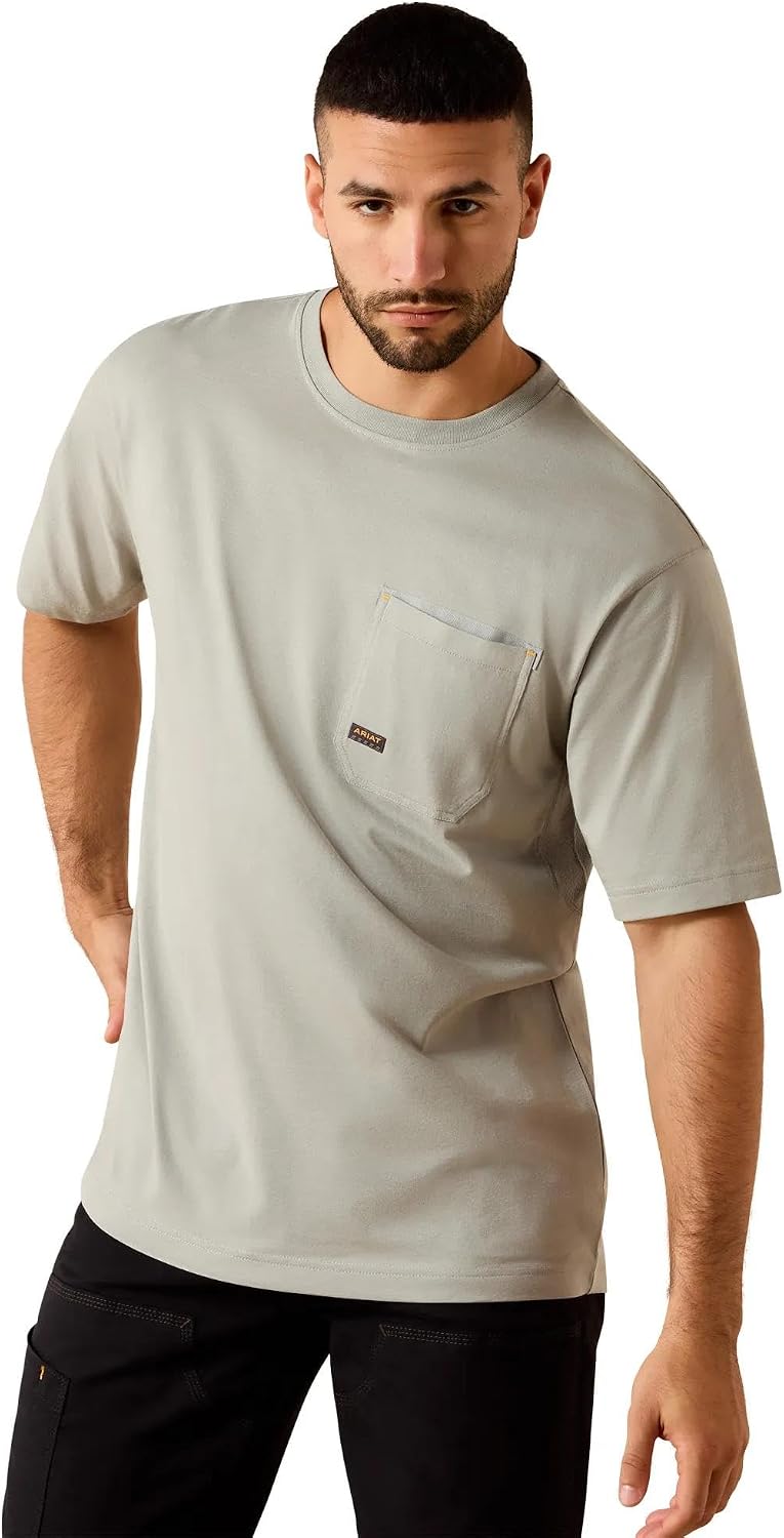 ARIAT Men's Rebar Workman T-Shirt - Limestone