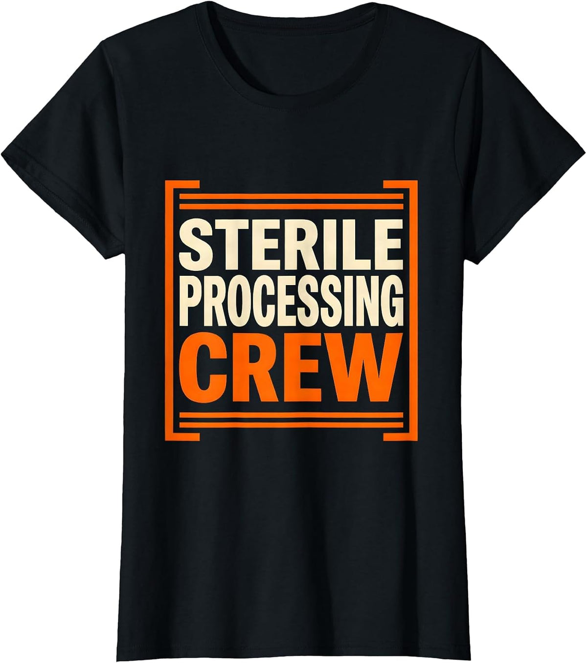 Women's Sterile Processing Crew Funny SPD Tech Medical Humor T-Shirt - Black