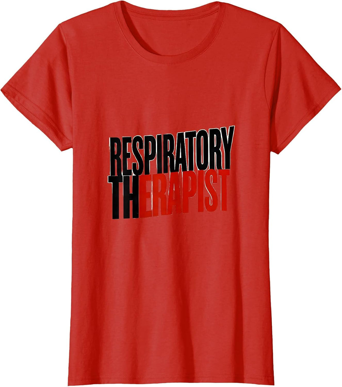 Respiratory Therapist Minimalist RT Professional Pride T-Shirt - Red