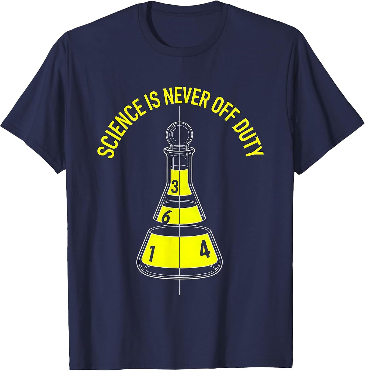 Science Is Never Off Duty Back to School Teacher T-Shirt - Navy Blue