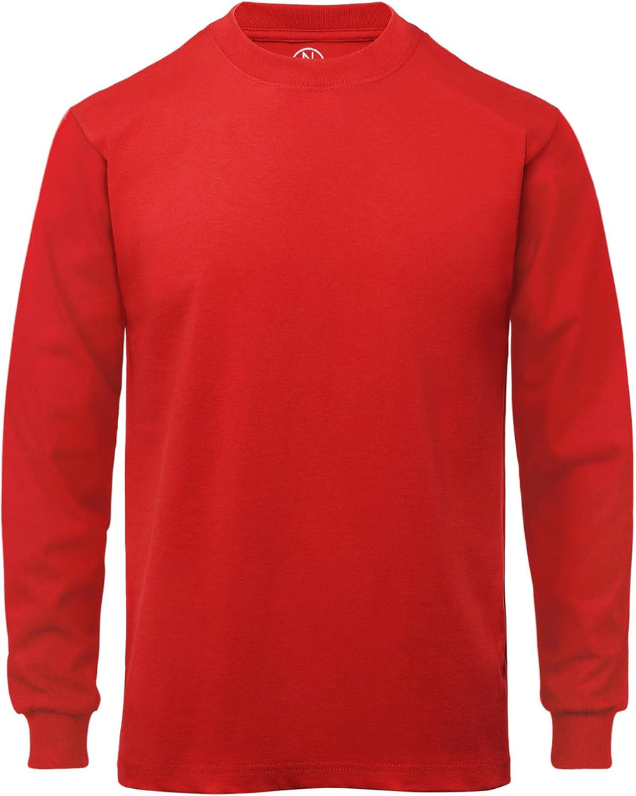 Enkalda Men's Premium Heavyweight Long Sleeve T-Shirt - Red