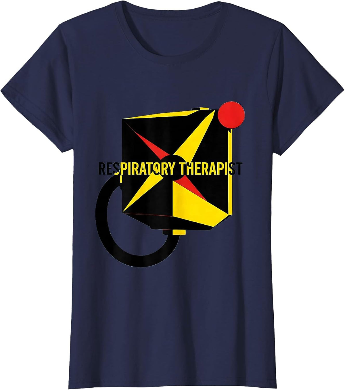 Women's Respiratory Therapist Modernist RT Profession Pride T-Shirt - Navy Blue