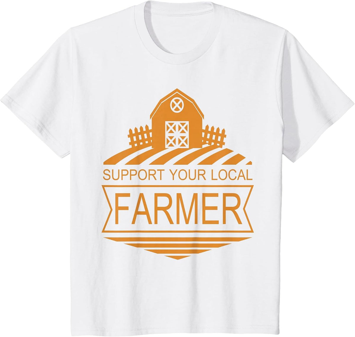 Support Your Local Farmer Love Life Agriculture Farm Shack T-Shirt - White