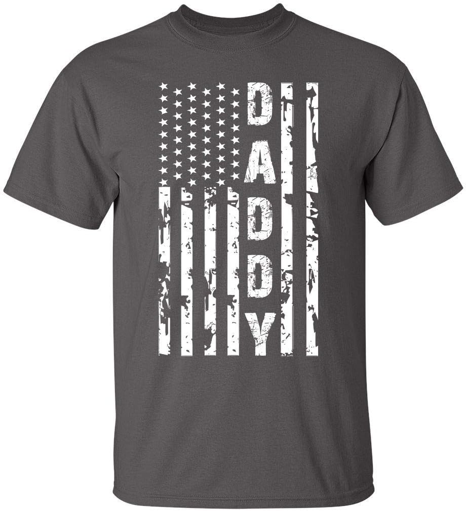 Kropsis Daddy American Flag Men's T-Shirt - Charcoal