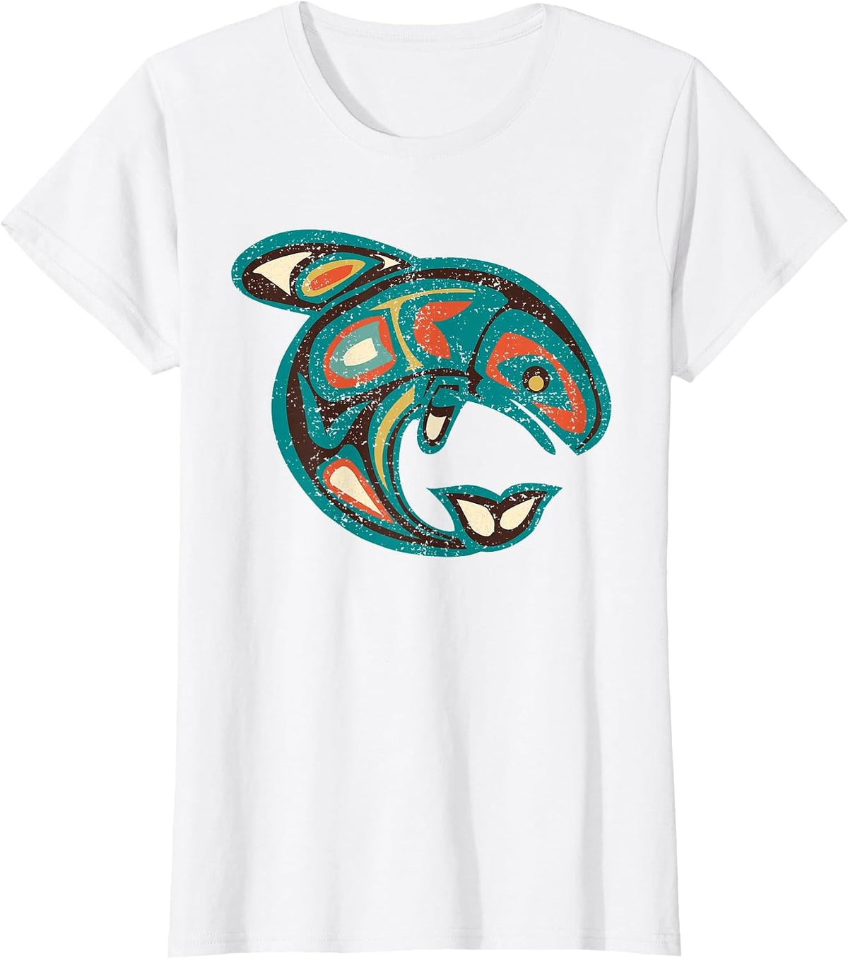 Native American Totem ORCA Killer Whale 1 - Fan Fun T-Shirt - White