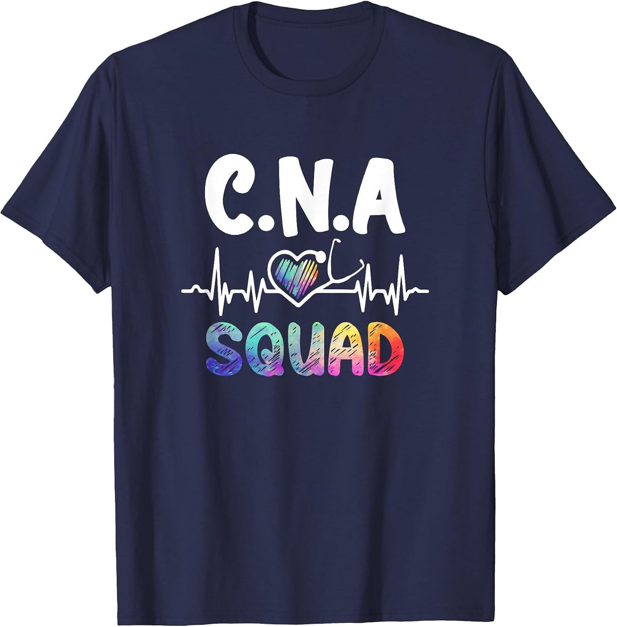 C.N.A Squad Certified Nursing Assistant Nurse Practitioner T-Shirt - Navy Blue