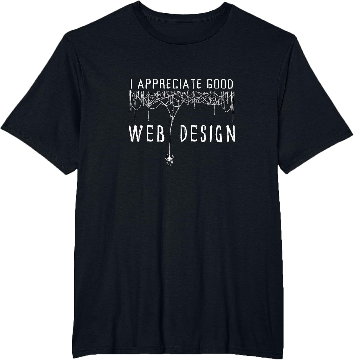 Funny Halloween Spider Web Design - Computer Science T-Shirt - Black