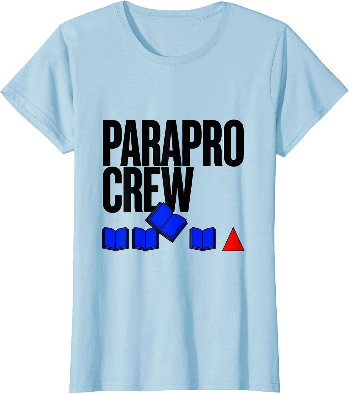 Parapro Crew Bauhaus Modernist Teacher Appreciation Back T-Shirt - Baby Blue