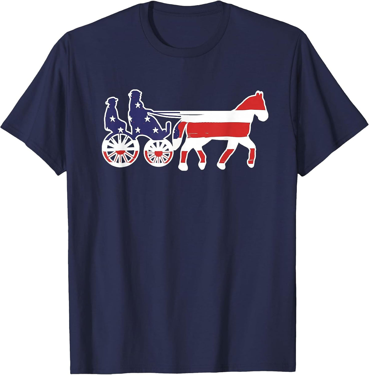 Equestrian Event Combined Driving Flag T-Shirt - Navy Blue